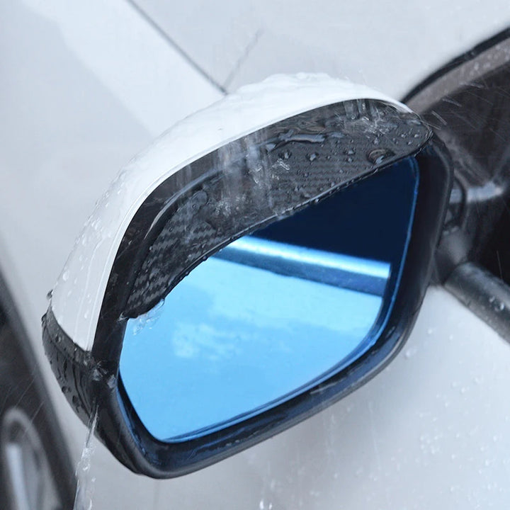 Car Rearview Mirror Rain Shield | Carbon Fiber Rain Visor Guard - Carmodza.com