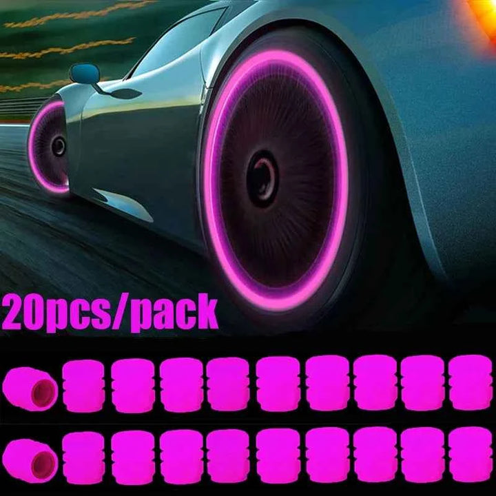 Luminous Car Tire Valve Caps | Universal Glow-in-the-Dark
