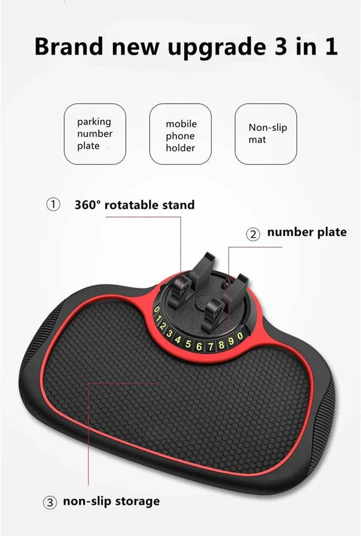 Car Anti Slip Mat Phone Holder with 360° Rotating Mount - Carmodza.com