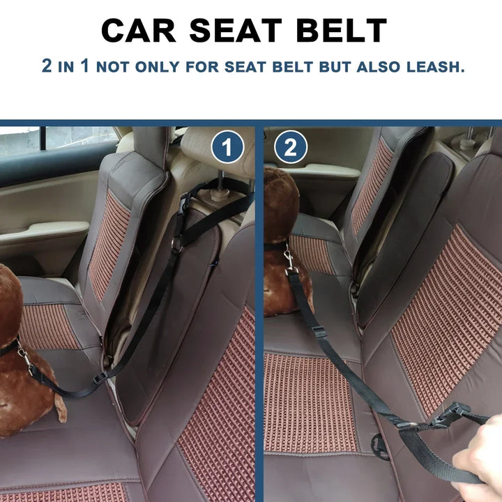 Adjustable Pet Car Seat Belt for Safe Travel with Dogs & Cats - Carmodza.com