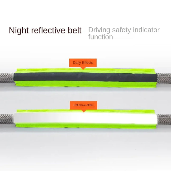 Heavy-Duty Off-Road Tow Rope with Reflective Strips & Shackles - Carmodza.com