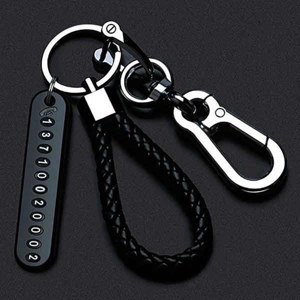 Car Keychain with Phone Number | Anti-Lost Keyring Holder - Carmodza.com