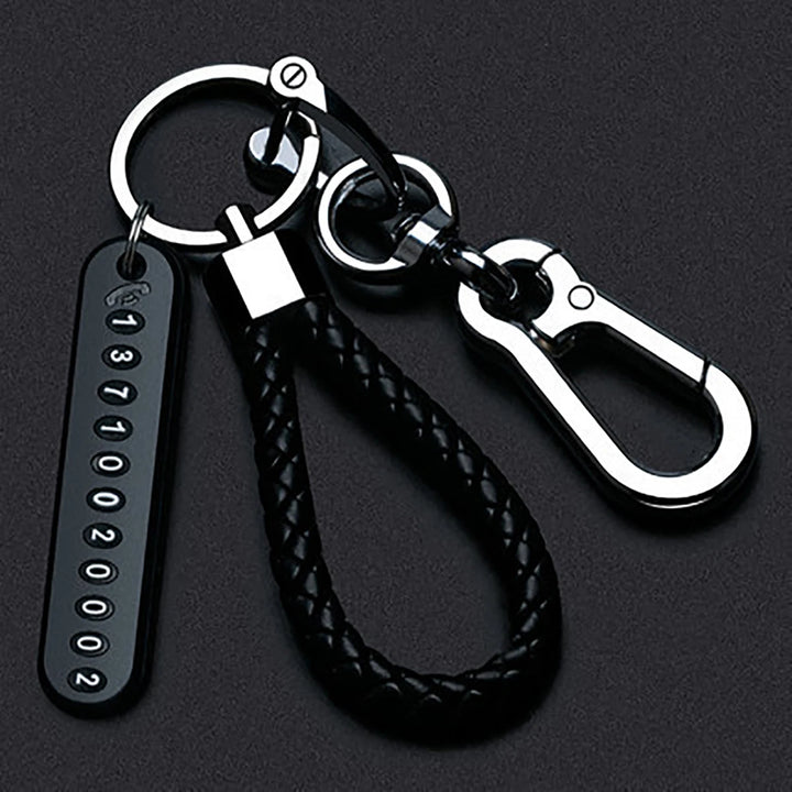 Car Keychain with Phone Number | Anti-Lost Keyring Holder - Carmodza.com