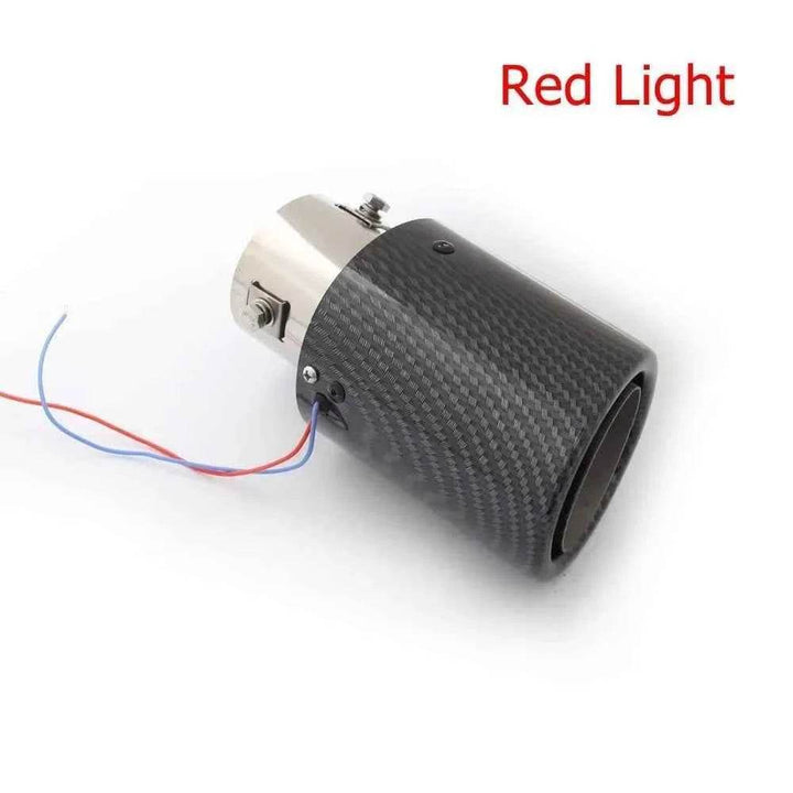 Universal Car Exhaust Muffler Pipe LED Red/Blue Light Tail Tip - Carmodza.com