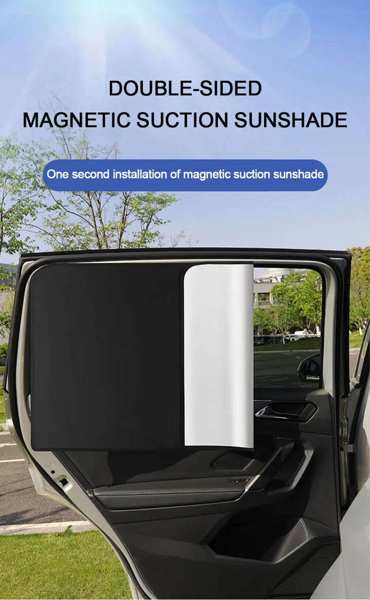 Magnetic Car Window Sun Shade - UV Protection Curtains - Carmodza.com