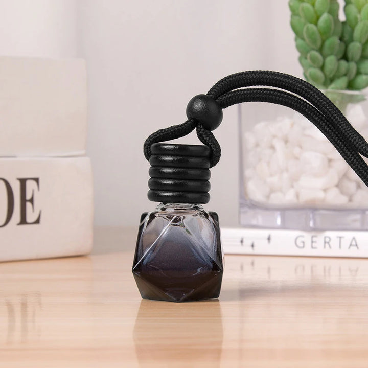 Car Hanging Glass Perfume Bottle – Decorative Empty Aroma Diffuser - Carmodza.com