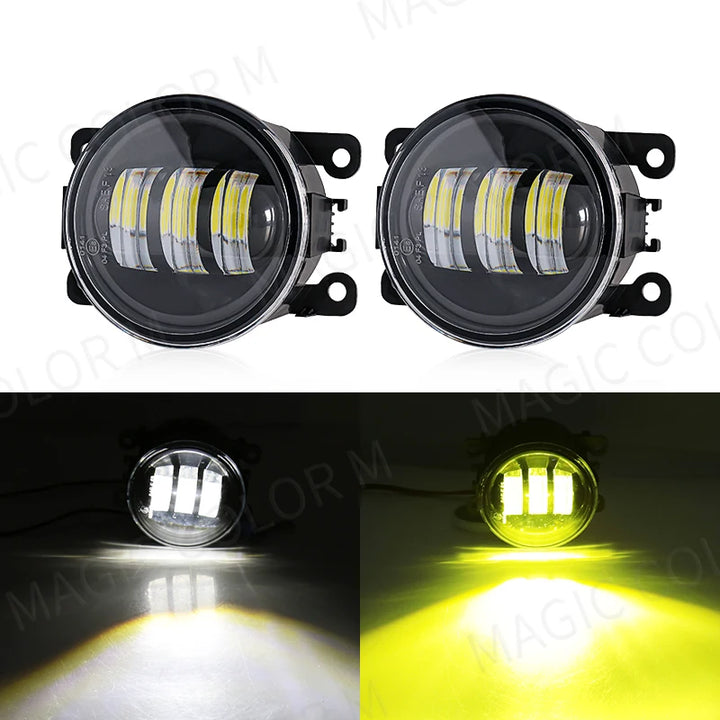 LED Fog Light For Citroen Ford Honda Suzuki Isuzu Mitsubishi Renault Auto Car Fog Lamp 8000LM 30W White Yellow 12V Waterproof - Carmodza.com