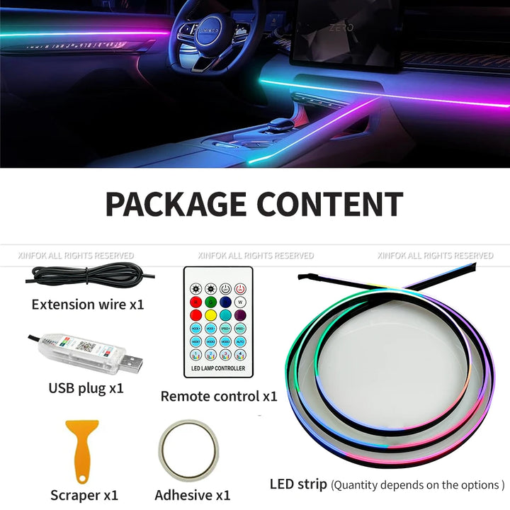 Car Interior LED Ambient Lights | App and Remote Control - Carmodza.com