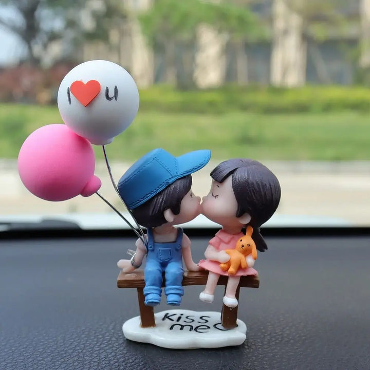 Home Decor Car Ornaments Creative Cartoon Couples Resin Kiss Figure - Carmodza.com