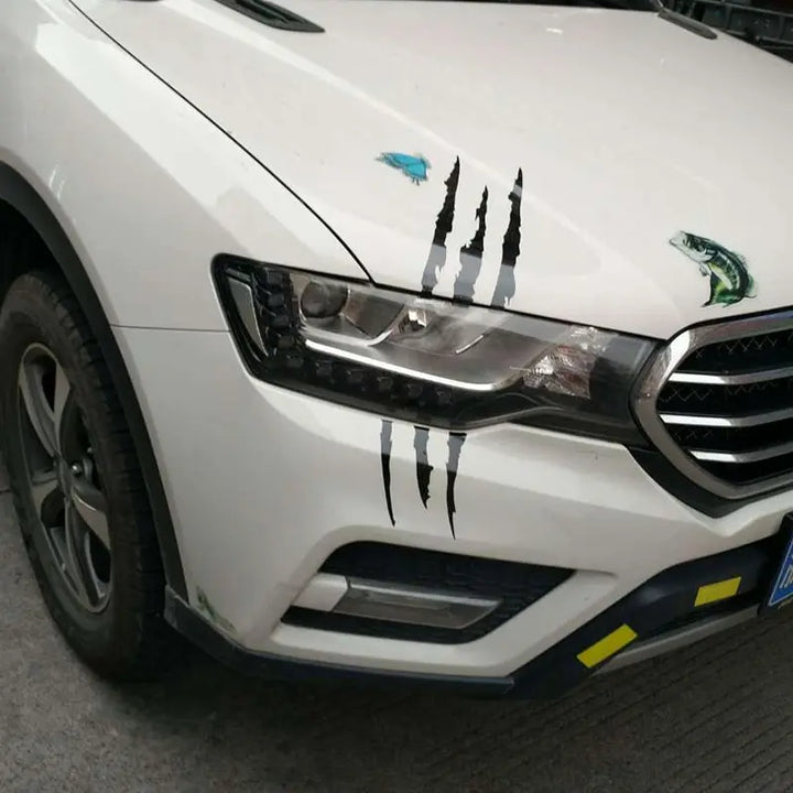 Monster Claw Scratch Decal Reflective Headlight Sticker Vinyl - Carmodza.com