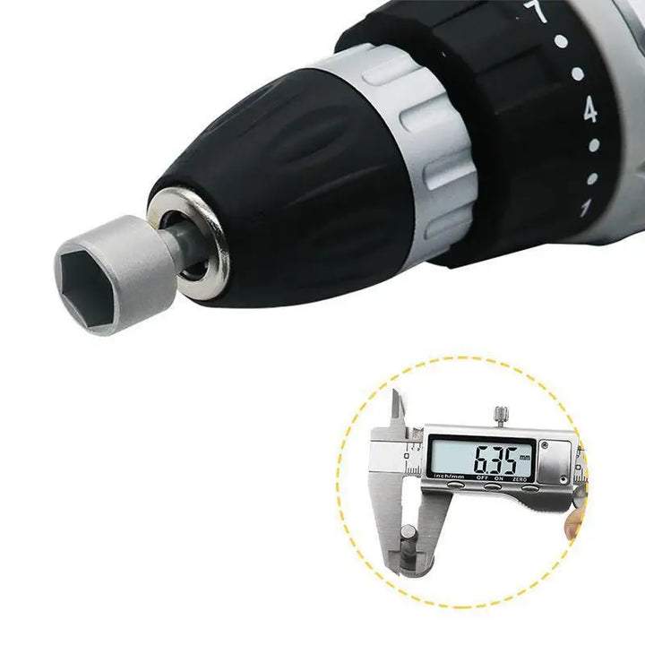 Magnetic Hex Nut Driver Bit Set for Drills (9-Piece) - Carmodza.com
