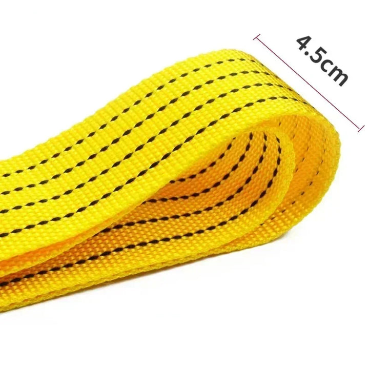 Heavy Duty 5 Ton Tow Strap | 4M Car Recovery Rope with Hooks - Carmodza.com