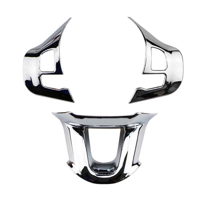 Peugeot 208 2008-2018 Steering Wheel Trim Cover - Glossy Silver ABS - Carmodza.com