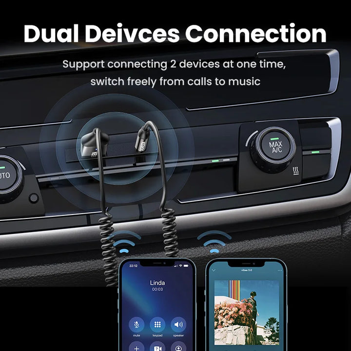 Bluetooth Receiver 5.3 Adapter Hands-Free Car Kits AUX Audio 3.5mm Jack Music Wireless Receiver for Car BT Transmitter - Carmodza.com