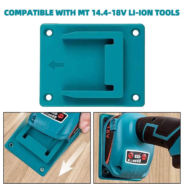 Power Tool Wall Mount Holder for Makita, Milwaukee & Dewalt (5-Pack) - Carmodza.com