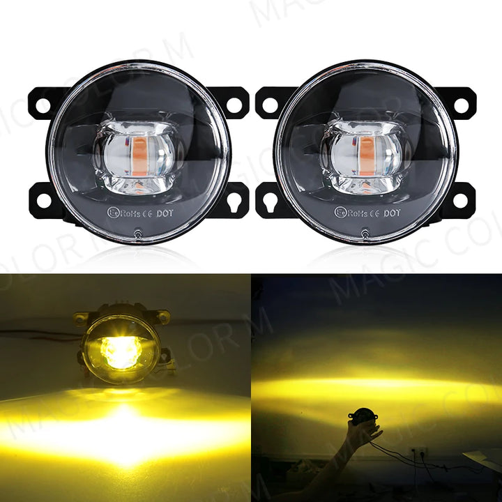 LED Fog Light For Citroen Ford Honda Suzuki Isuzu Mitsubishi Renault Auto Car Fog Lamp 8000LM 30W White Yellow 12V Waterproof - Carmodza.com