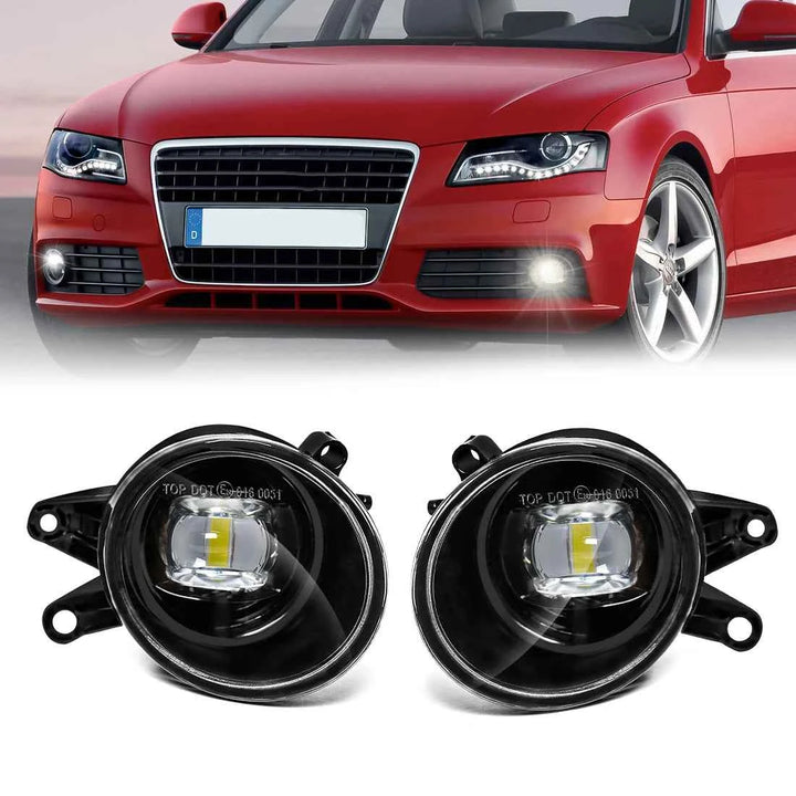 Audi A4 B6 LED Fog Lights with Angel Eyes (2001-2005) - Carmodza.com