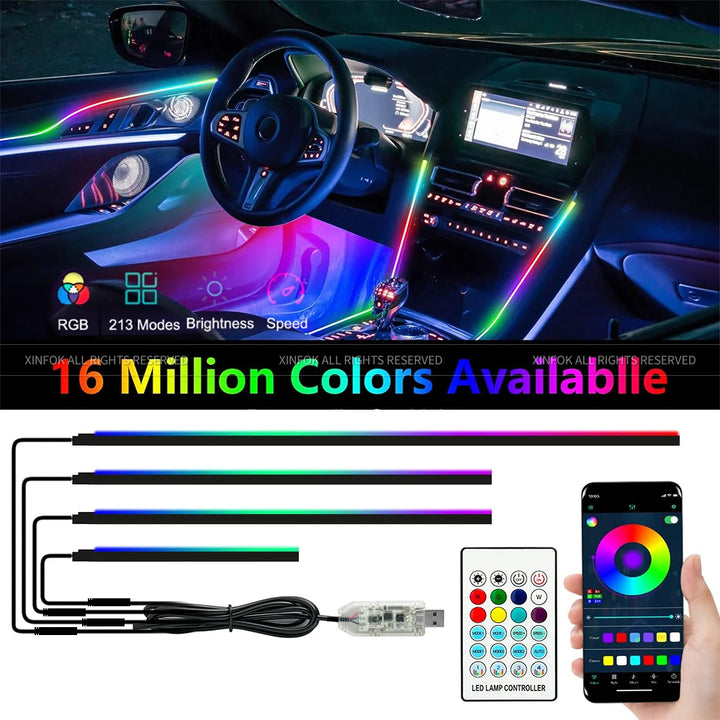 Car Interior LED Ambient Lights | App and Remote Control - Carmodza.com