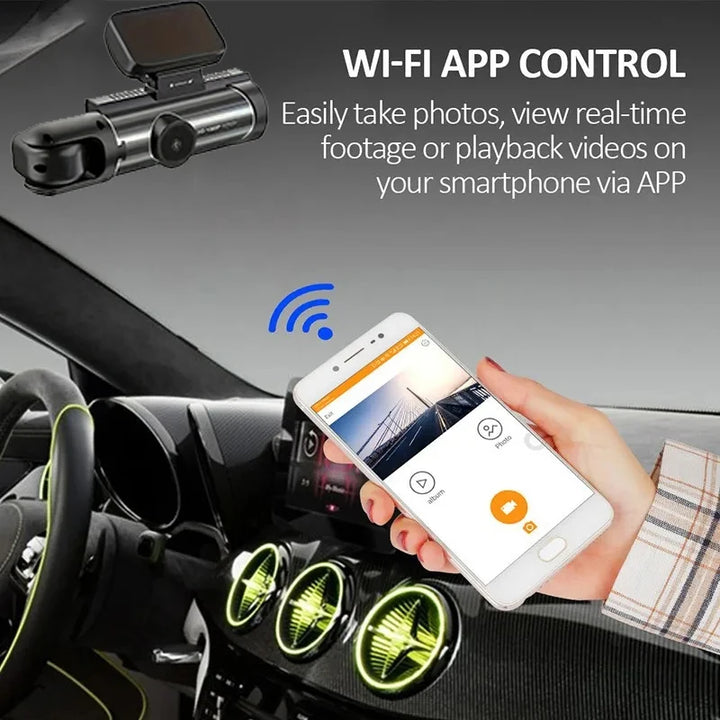 Dual Lens Car Dash Cam 1080P WiFi - Carmodza - Carmodza.com