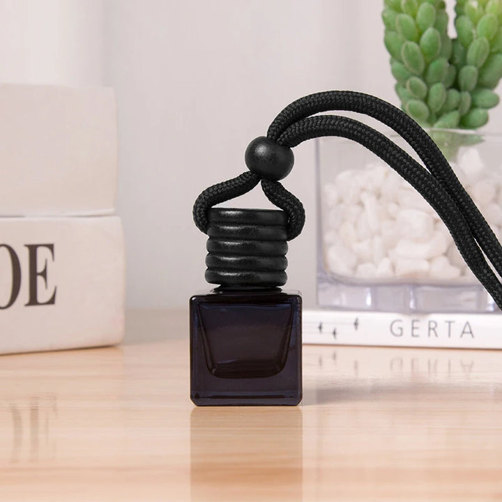 Car Hanging Glass Perfume Bottle – Decorative Empty Aroma Diffuser - Carmodza.com