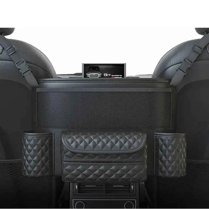 Universal Car Seat Middle Storage Bag – PU Leather Organizer - Carmodza.com
