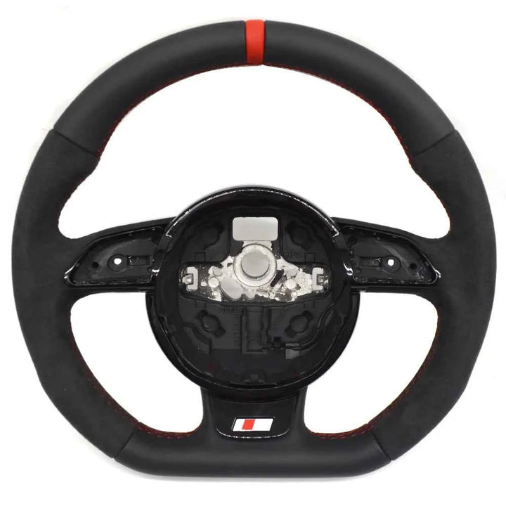 Custom Audi Perforated Steering Wheel for A3 A4 S4 S5 Models - Carmodza.com