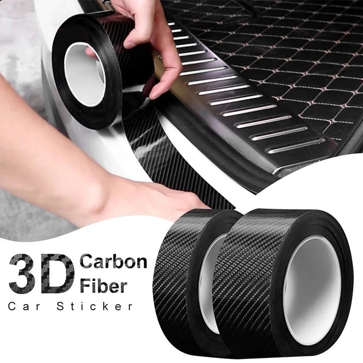 Carbon Fiber Door Sill Protector | Anti-Scratch Guard Tape - Carmodza.com