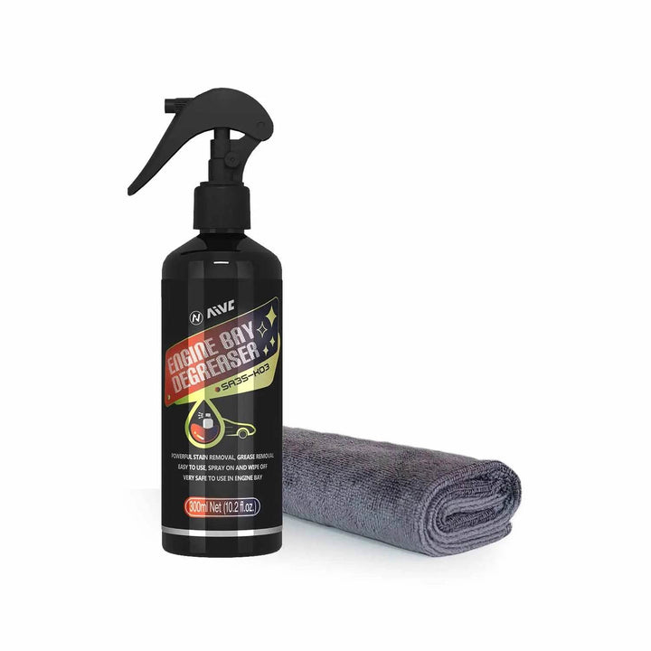 Waterless Engine Degreaser Spray with Microfiber Cloth - Carmodza.com