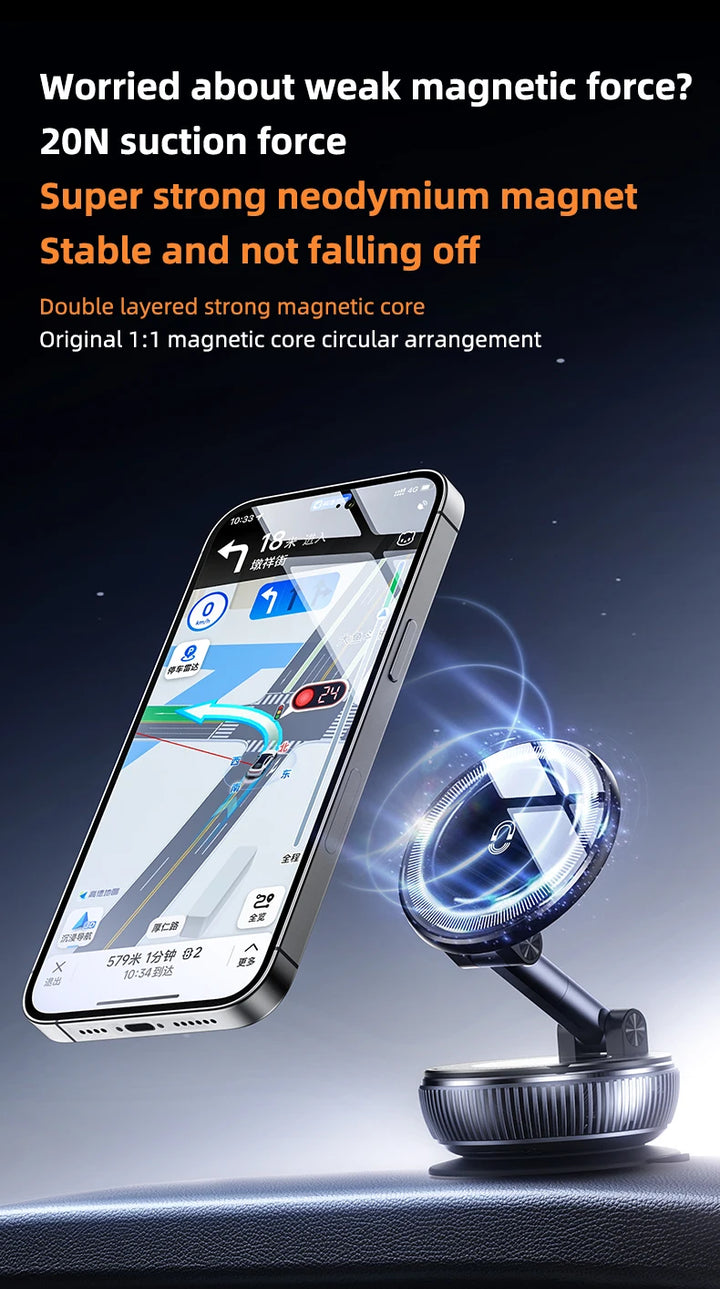 Magnetic Car Phone Holder Mount | 360° Rotating & Foldable - Carmodza.com