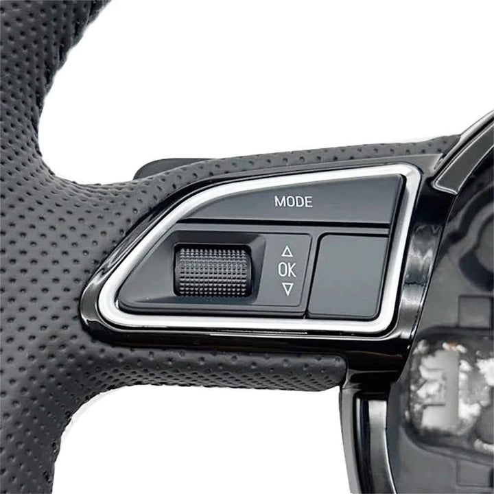 Custom Audi Perforated Steering Wheel for A3 A4 S4 S5 Models - Carmodza.com