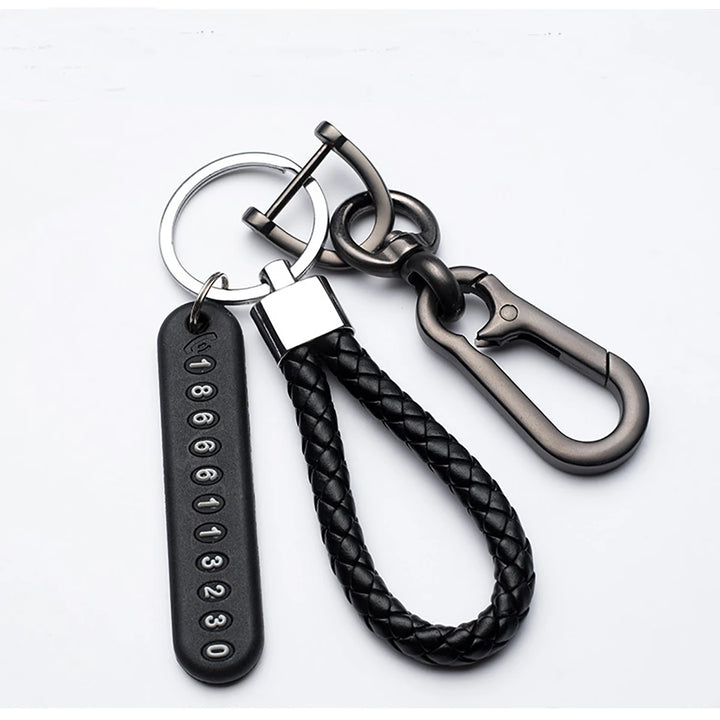 Car Keychain with Phone Number | Anti-Lost Keyring Holder - Carmodza.com