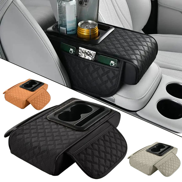 Car Armrest Box with Storage Organizer – PU Leather Console - Carmodza.com