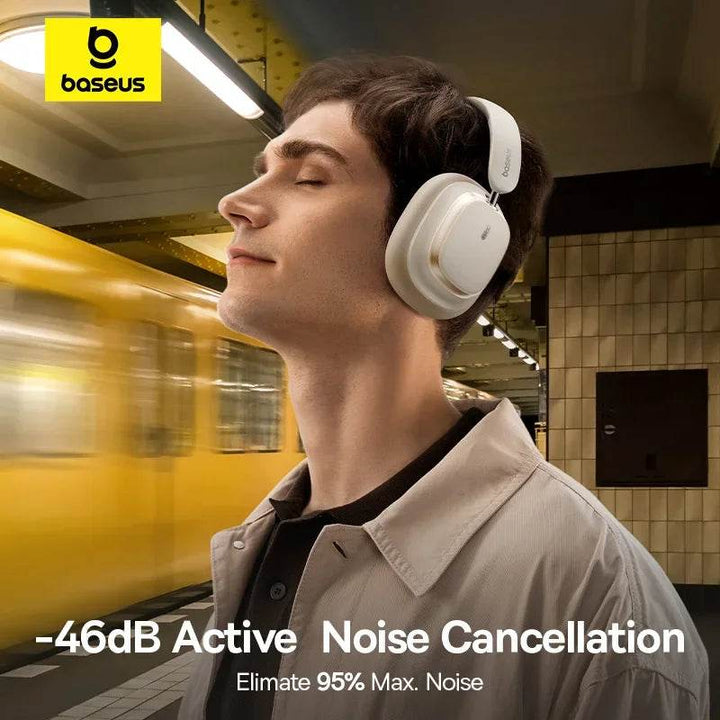 Baseus Wireless Noise Canceling Headphones - 120H Playtime - Carmodza.com