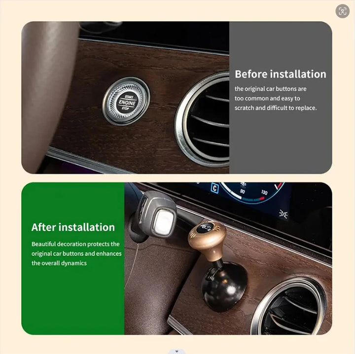 Car Push Start Button Cover - One Click Start Lever - Carmodza.com