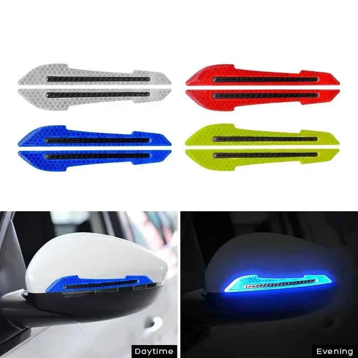 Car Reflective Stickers Traceless Protective Sticker – Rearview Mirror Safety Strips - Carmodza.com