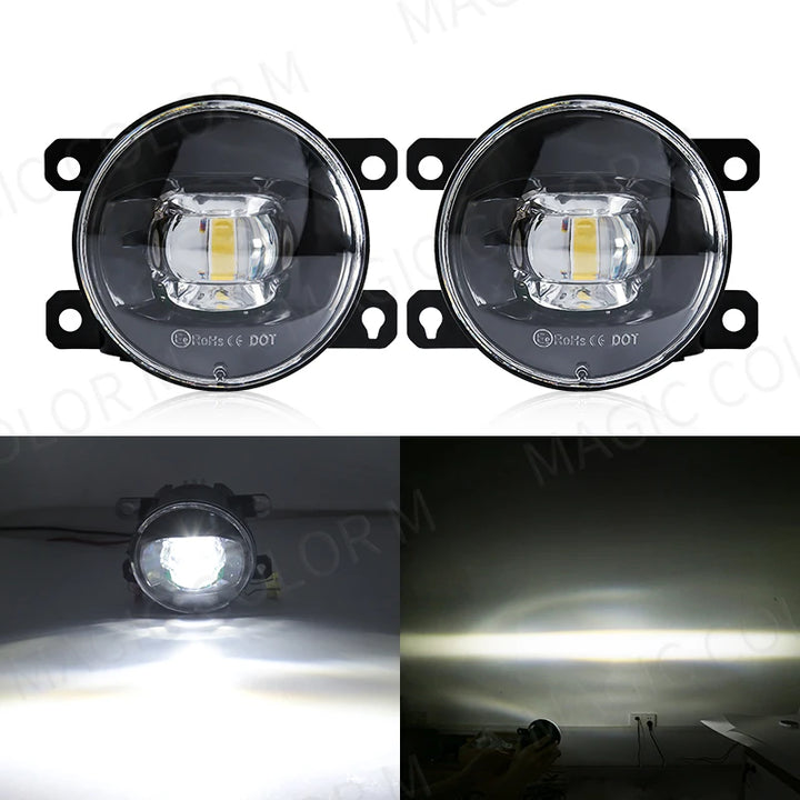 LED Fog Light For Citroen Ford Honda Suzuki Isuzu Mitsubishi Renault Auto Car Fog Lamp 8000LM 30W White Yellow 12V Waterproof - Carmodza.com