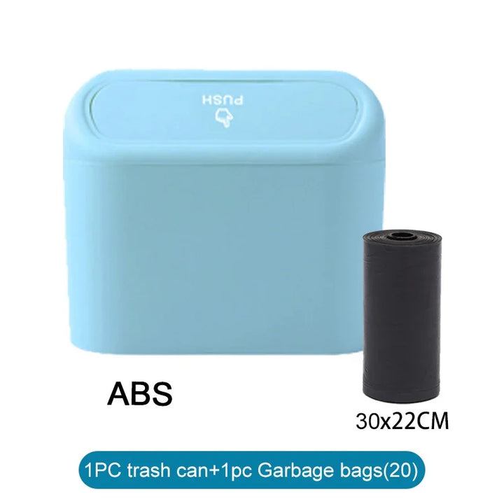 Car Trash Can with Lid – Leak-Proof Mini Bin with 60 Bags - Carmodza.com