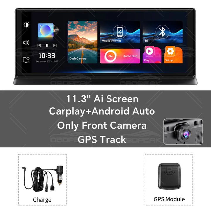4K Wireless Carplay Android Auto Car DVR Dash Cam - Carmodza.com