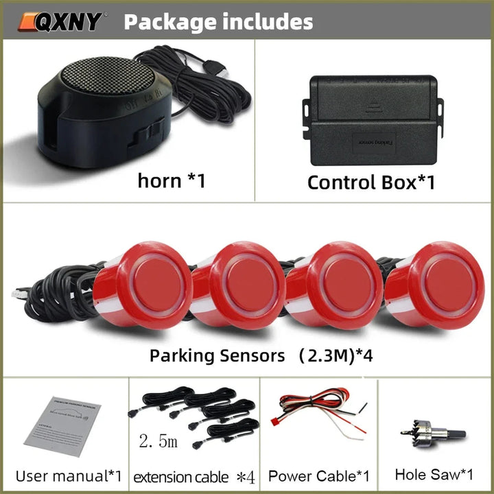 Universal Front Parking Radar System with Smart Buzzer Alarm - Carmodza.com