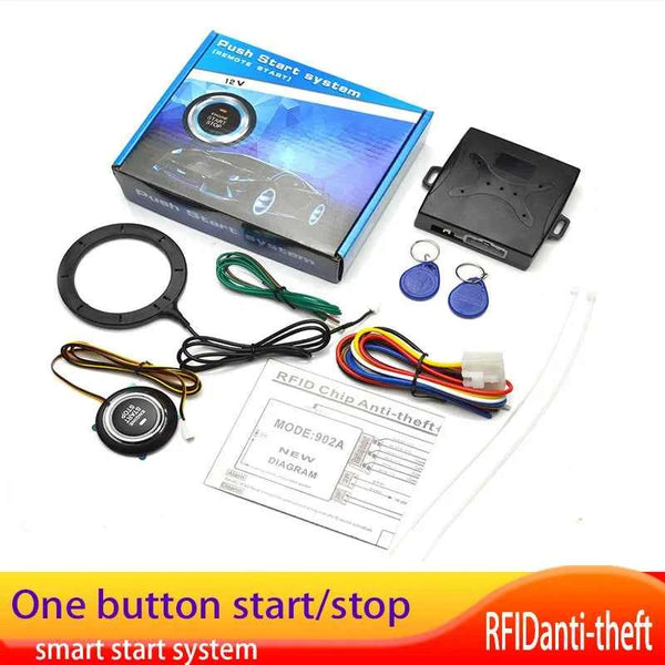 Car Push Start System Push To Start Ignition Kit RFID Technology Passive Inductive Key for 12v Vehicles