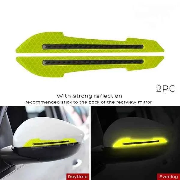 Car Reflective Stickers Traceless Protective Sticker – Rearview Mirror Safety Strips - Carmodza.com