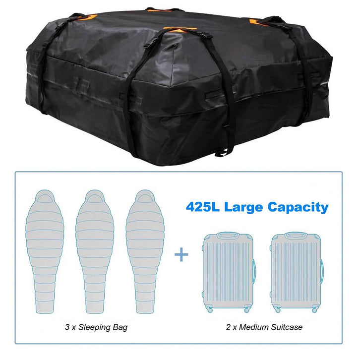 Rooftop Cargo Carrier Bag | 425L Waterproof Luggage Storage - Carmodza.com