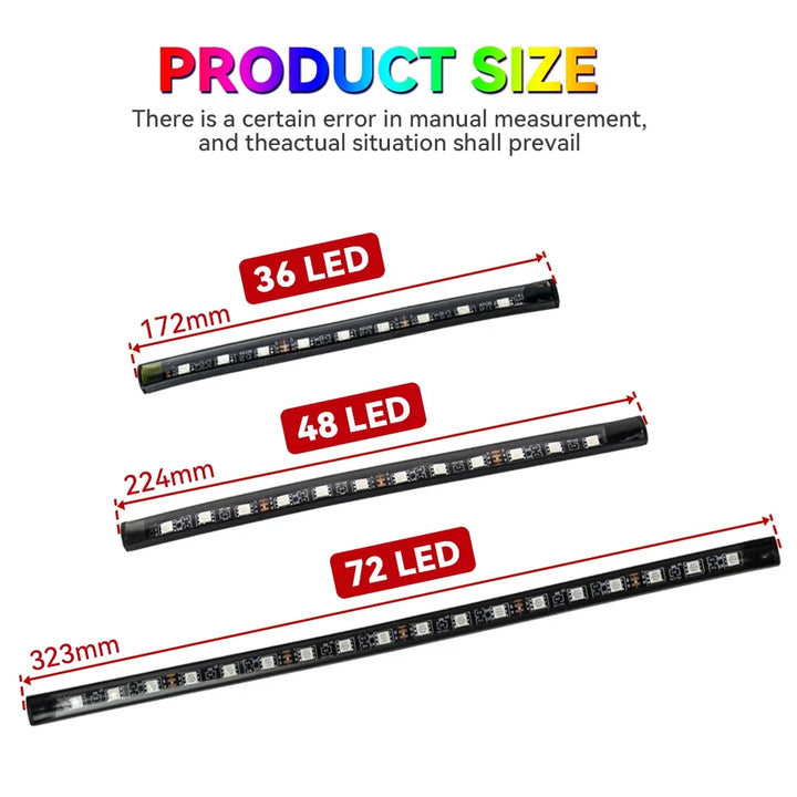 Car Interior Ambient Foot Light – RGB LED Neon Lights App Control with USB - Carmodza.com