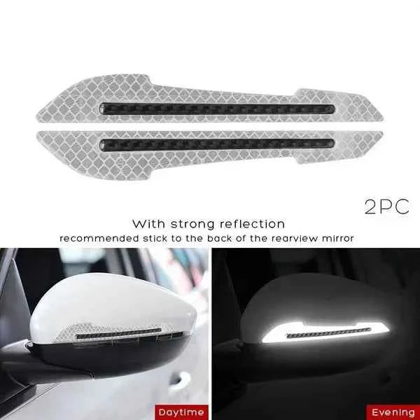 Car Reflective Stickers Traceless Protective Sticker – Rearview Mirror Safety Strips - Carmodza.com