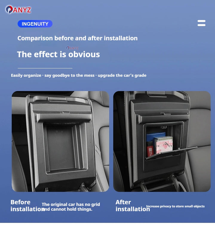 Tesla Armrest Hidden Storage Box for Model 3/Y (2021-2023) - Carmodza.com