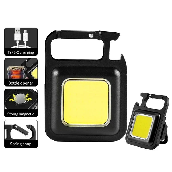 Rechargeable Car Keychain Flashlight with Magnet & Bottle Opener - Carmodza.com