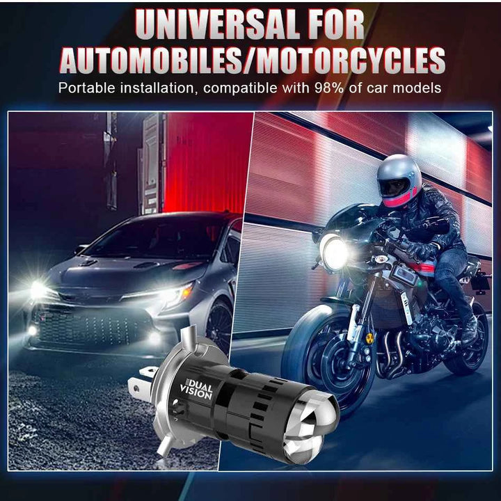 H4 Bi Mini LED Projector Lens LHD RHD Car Bulbs  Hi/Low Beam Auto Headlight 1200W 600000LM Turbo Lamps Dual Motorcycle Plug&Play