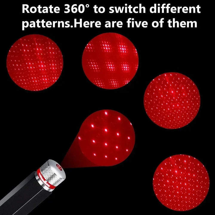 USB Car Galaxy Atmosphere Lamp with LED Star Projector Light - Carmodza.com