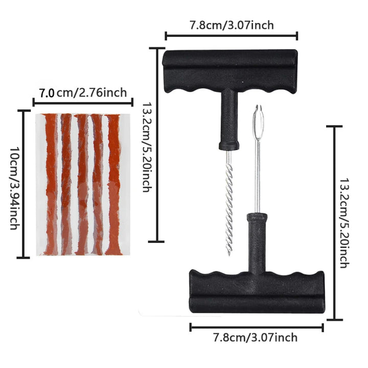 Heavy Duty Car Tire Repair Kit | 33/45Pcs Portable Set - Carmodza.com