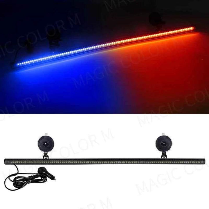 Emergency Windshield Strobe Light Bar with 96 LEDs for Cars & Trucks - Carmodza.com